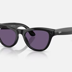 NWOT Ray-Ban Meta AI Skylar glasses-Shiny Black and Amethyst transitions lenses